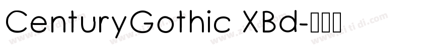 CenturyGothic XBd字体转换